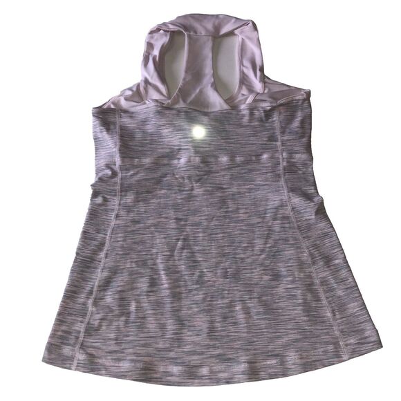 Lululemon Scoop Neck Tank Pink Gray Space Dye Racerback Built In Shelf Bra S 8 - Picture 2 of 10